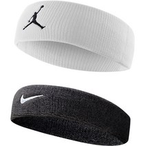 나이키 헤어밴드 2종 세트, 화이트, 블랙