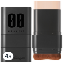 조성아TM 메가 핏 스틱 파운데이션 SPF50+ PA++++ 16g, 세미매트 00 포슬린, 4개