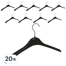 리빙선생 남여공용 정장 자켓 옷걸이, 블랙, 20개