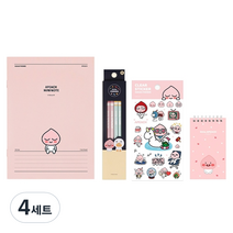 카카오프렌즈 4종 문구세트, 어피치, 4세트