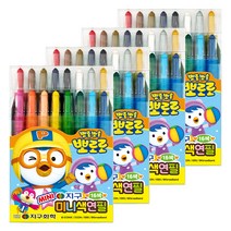 지구화학 뽀로로 미니 색연필, 4개, 16색