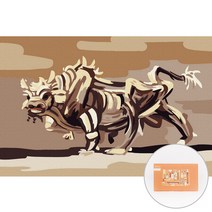 아트조이 DIY 명화그리기 10 x 15 cm, 흰 소