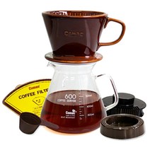 코맥 자기 커피드립세트 DN4 600ml, 1세트, 1세트