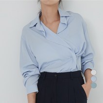 아피나르 실키 자수 셔츠 블라우스