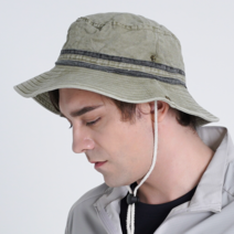 에이플로우 코튼 워싱 부니햇 등산 벙거지 버킷햇, 그레이 올리브
