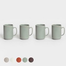 쓰임 데일리 빅 머그컵 525ml, 로우민트, 4개