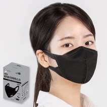 미마마스크 보건용 마스크 소형 KF80, 30개입, 1개, 검정