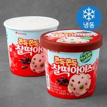 롯데제과 찰떡아이스 홈 컵 아이스밀크 (냉동), 660ml, 2개