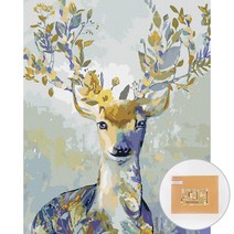 아트조이 DIY 명화 그리기 세트 40 x 50 cm, 미라클 꽃사슴