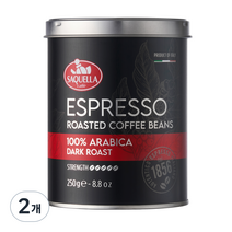 사켈라 100% 아라비카 다크로스트 빈 커피, 홀빈, 250g, 2개