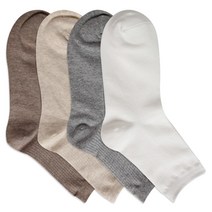 코지라벨 여성용 골지 중목 컬러 양말 4족 세트G