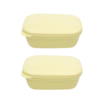 쓰리썬 휴대용 사각 비누케이스, 옐로, 2개