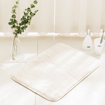 스칸디앤홈 고밀도 코튼캔디 에코퍼 뽀송 발매트 2p, 크림