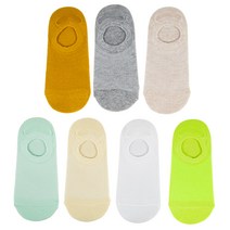 베이스알파에센셜 키즈 유아동 컬러 메쉬 덧신 양말 7켤레