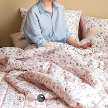 더자리 에코 데일리 차렵이불 + 베개커버 + 누빔패드 세트