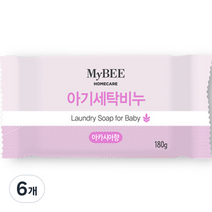 마이비 아기 세탁비누 아카시아향 180g, 6개