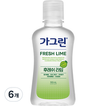 가그린 후레쉬 라임 구강청결제, 100ml, 6개