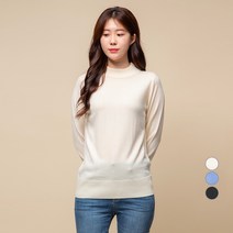 캐럿 여성용 모크넥 스웨터