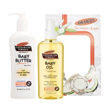 팔머즈 베이비 버터 로션 250ml + 오일 150ml 선물세트, 1세트