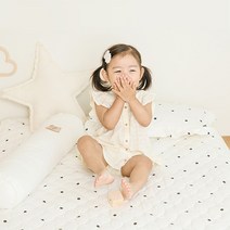 쉬즈홈 유아용 누비 순면 안심 방수패드, 크림 화이트