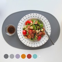 에이드엘 에그 실리콘 테이블매트, 다크그레이, 가로 430mm x 세로 290mm
