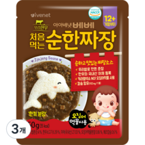 아이배냇 처음 먹는 순한 짜장, 짜장맛, 50g, 3개