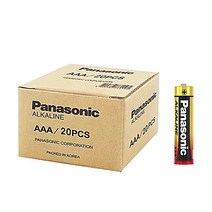 파나소닉 알카라인 AAA 건전지, 1개, 20개입