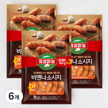롯데햄 의성 마늘 비엔나 소시지, 160g, 6개