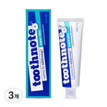 투스노트 미백 치약 아쿠아민트향, 3개, 100g