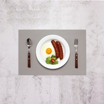 파스텔톤 방수 식탁매트 테이블, 그레이, 45 x 30 cm