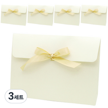 도나앤데코 이브 리본장식 선물백 아이보리 5p + 연브라운 리본 5p, 3세트