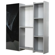 기프트캔 PS오픈거울멜로디 욕실장 800, 혼합 색상, 1개