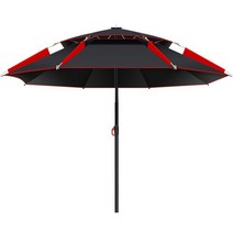 에쉬울프 낚시 파라솔 2m, 블랙 + 레드, 1개