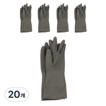 글러브센스 라텍스 고무장갑 L사이즈 노르딕그레이, 대(L), 20개