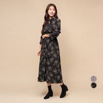 캐럿 여성 플로랄 리본 원피스
