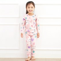 키즈라인 아동용 러브하트 30수 실내복 상하의 세트