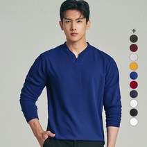업클라스 남성용 헨리넥 포인트 긴팔 티셔츠 a083