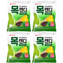 롯데제과 목캔디 허브민트 봉지형, 217g, 4개