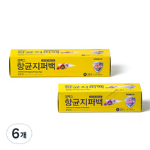 코멕스 항균 지퍼백 소 20p, 소(S), 20매, 6개