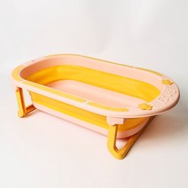 딩동펫 반려동물 마카롱 접이식 욕조, 옐로우, 1개