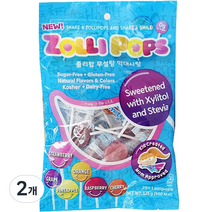졸리팝 무설탕 막대사탕 125g, 혼합맛, 2개