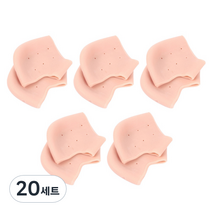 슈가토도 실리콘 뒤꿈치 보호 보습 발각질 패드 양쪽 세트 연살색, 20세트, 1개