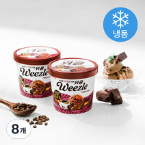롯데웰푸드 위즐 커피 & 초코퍼지 아이스크림 (냉동), 660ml, 8개