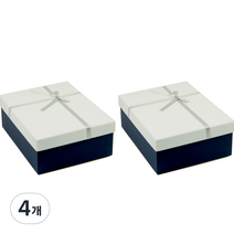 아이엔피 리본기프트 싸바리상자 23 x 18 x 8.5 cm, 네이비, 4개