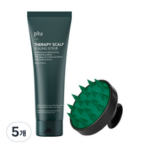 플루 두피 스케일링 스크럽 + 두피 마사지 브러쉬 세트, 5개, 200g