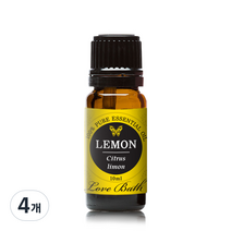러브바스 아로마 에센셜오일 레몬향, 10ml, 4개