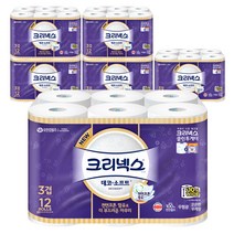 크리넥스 천연펄프 데코 앤 소프트 롤화장지 35m, 12롤, 6팩