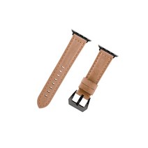 비쉐르 애플워치 3/4/5 블랙 펜타곤 버클 레더 밴드 (38/40mm 호환 가능), 베이지, 1세트