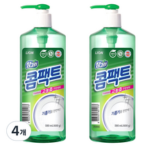 참그린 콤팩트 펌프 주방세제, 600g, 4개