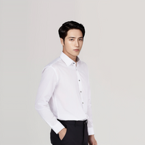 까망베르 구김방지 남성용 슬림핏 화이트 와이셔츠 긴팔 S908
